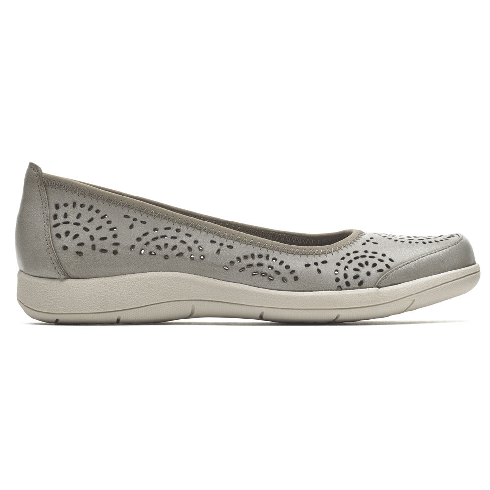 Rockport Slip-On For Womens Grey - Daisey Ballet - KC3241095